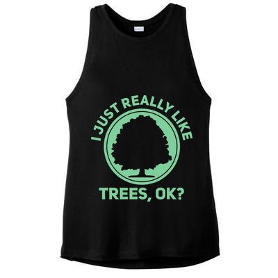 Tree Arborist Arboristic Forest Earth Day Ladies PosiCharge Tri-Blend Wicking Tank