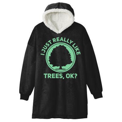 Tree Arborist Arboristic Forest Earth Day Hooded Wearable Blanket