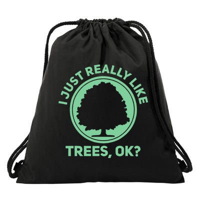 Tree Arborist Arboristic Forest Earth Day Drawstring Bag