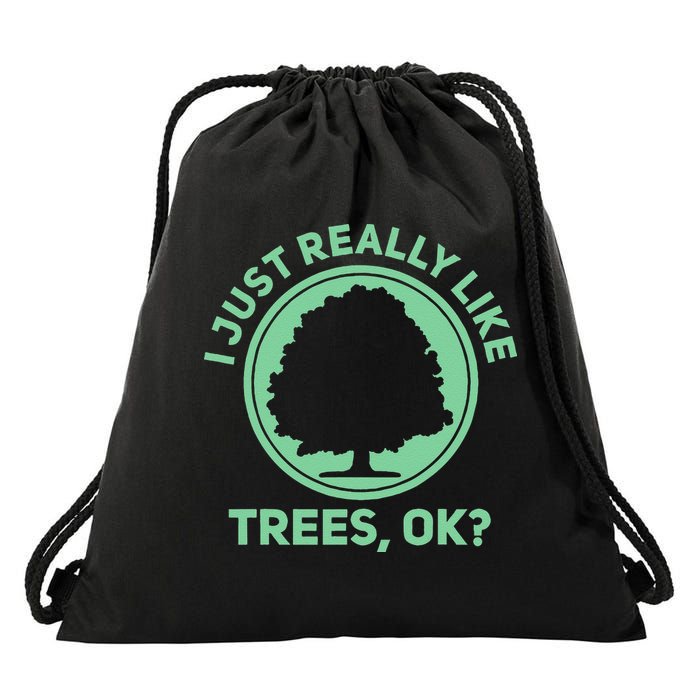 Tree Arborist Arboristic Forest Earth Day Drawstring Bag