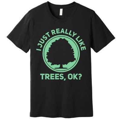 Tree Arborist Arboristic Forest Earth Day Premium T-Shirt