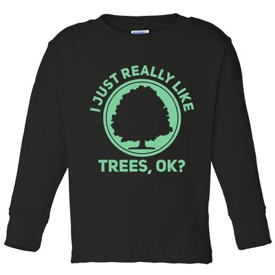 Tree Arborist Arboristic Forest Earth Day Toddler Long Sleeve Shirt