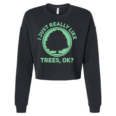 Tree Arborist Arboristic Forest Earth Day Cropped Pullover Crew