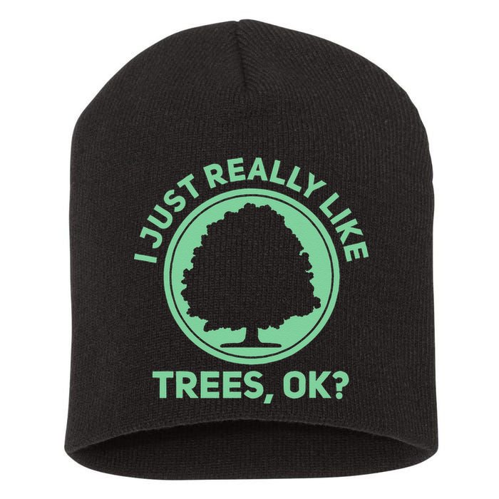 Tree Arborist Arboristic Forest Earth Day Short Acrylic Beanie