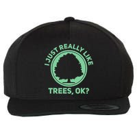 Tree Arborist Arboristic Forest Earth Day Wool Snapback Cap