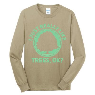 Tree Arborist Arboristic Forest Earth Day Tall Long Sleeve T-Shirt