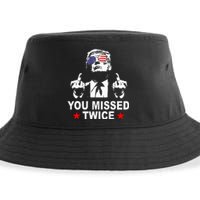 Trump Assassination Attempt Trump 2024 You Missed Twice Sustainable Bucket Hat