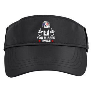 Trump Assassination Attempt Trump 2024 You Missed Twice Adult Drive Performance Visor