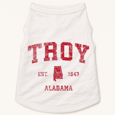 Troy Alabama Al Vintage Sports Design Doggie Tank