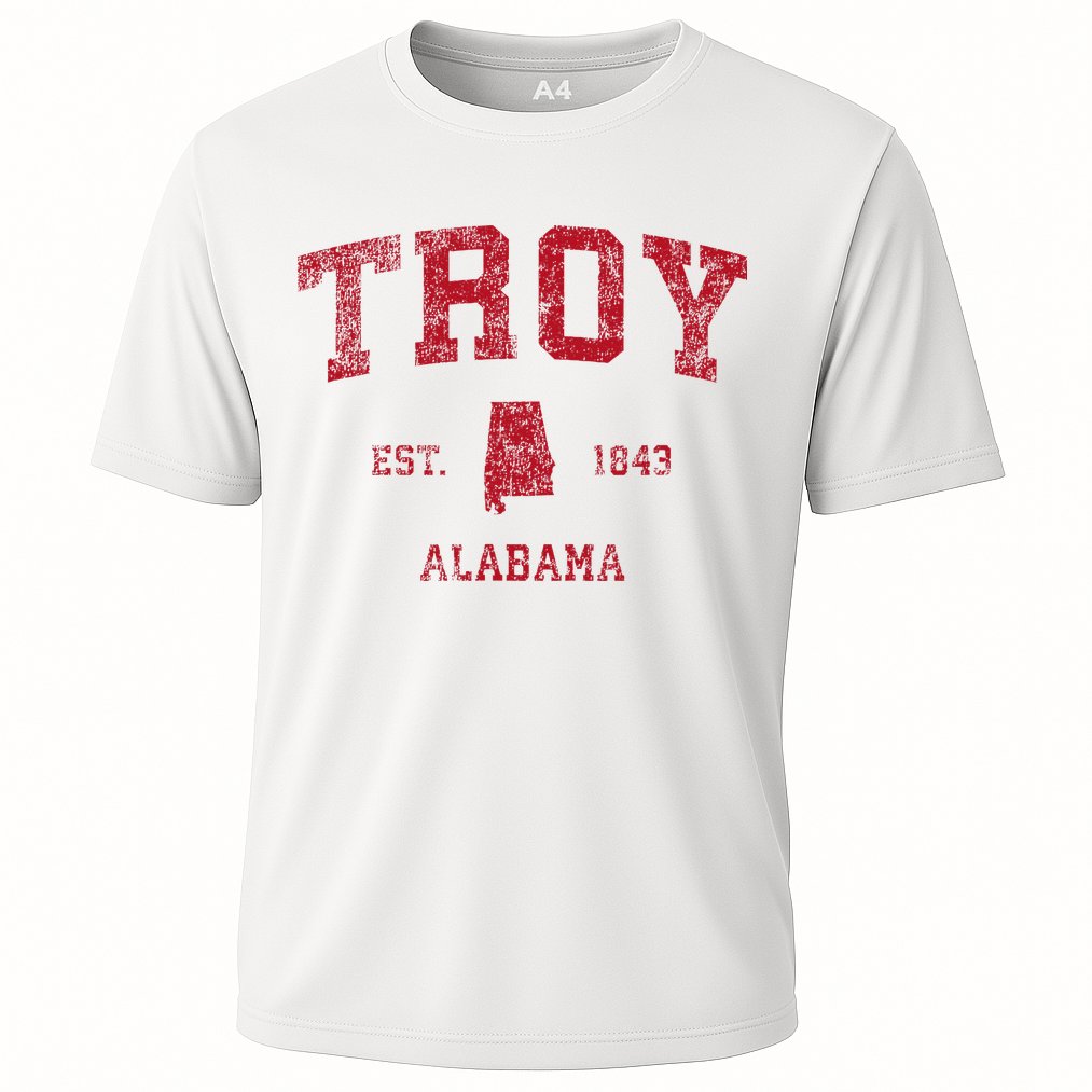 Troy Alabama Al Vintage Sports Design Performance Shirt