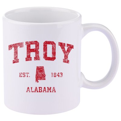 Troy Alabama Al Vintage Sports Design 11oz C Handle Ceramic Mug