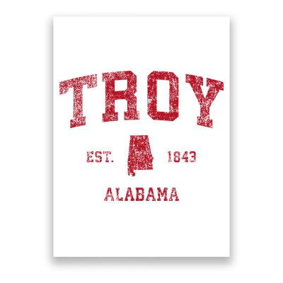Troy Alabama Al Vintage Sports Design Poster