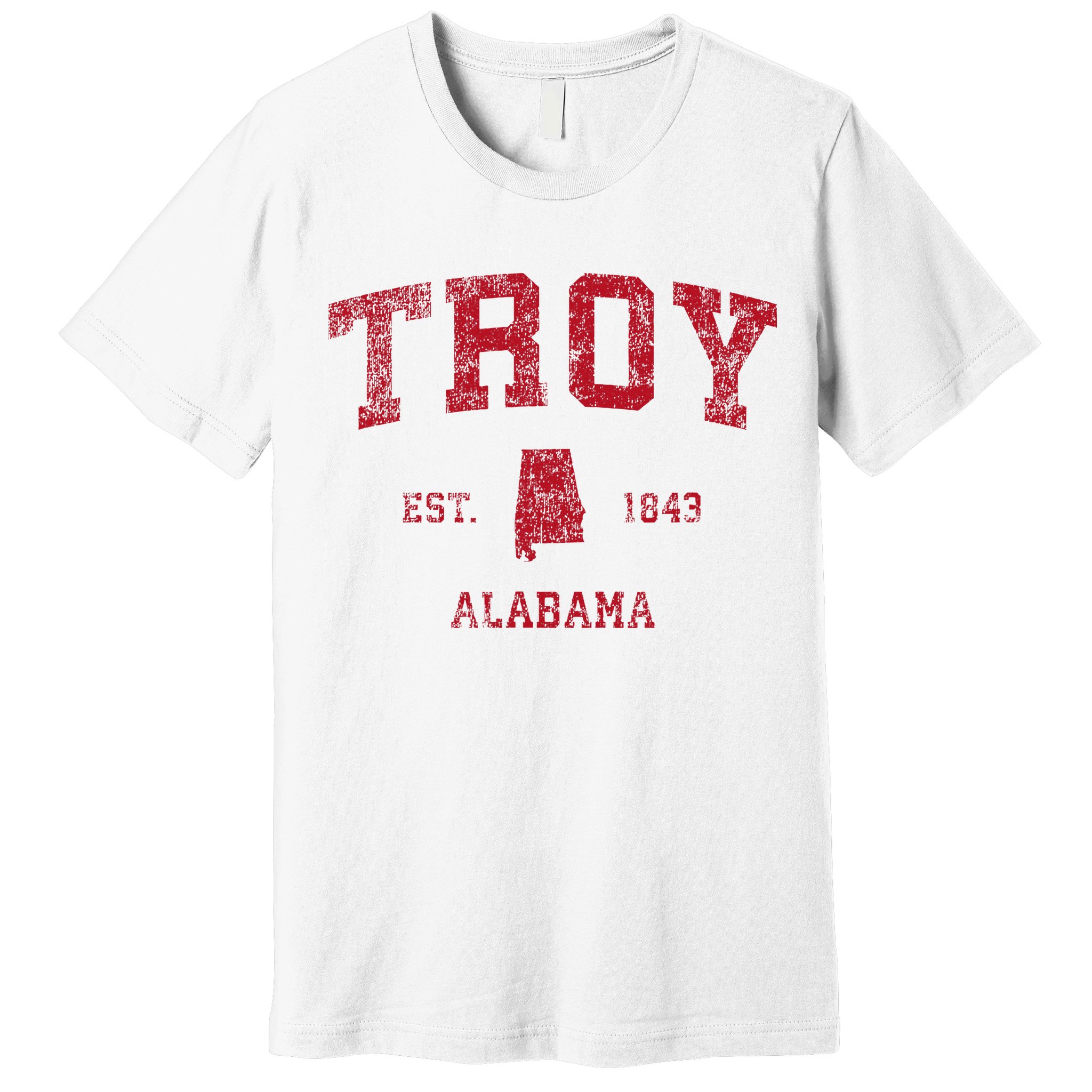 Troy Alabama Al Vintage Sports Design Premium T-Shirt