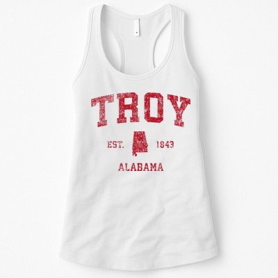 Troy Alabama Al Vintage Sports Design Womens Tank Top