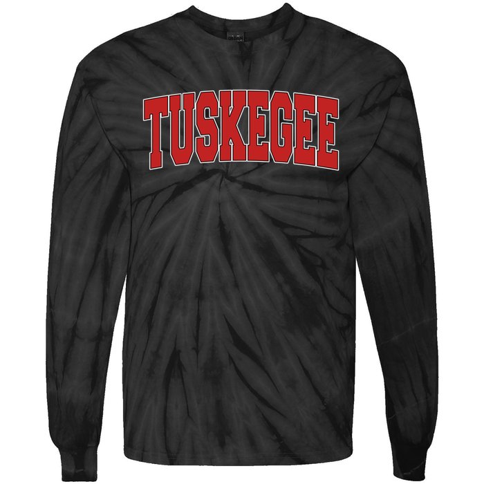 Tuskegee Al Alabama Varsity Style Usa Vintage Sports Tie-Dye Long Sleeve Shirt