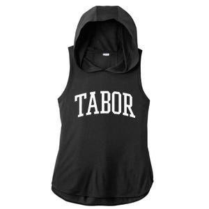 Tabor Athletic Arch College University @ Alumni Ladies PosiCharge Tri-Blend Wicking Draft Hoodie Tank