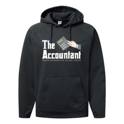 The Accountant Auditor Bookkeeper Bookkeeping Taxation Performance Fleece Hoodie