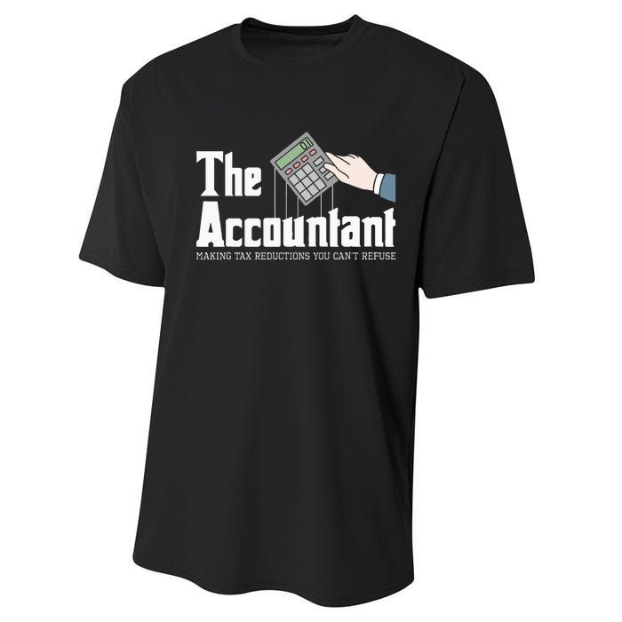 The Accountant Auditor Bookkeeper Bookkeeping Taxation Performance Sprint T-Shirt