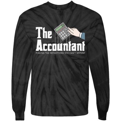 The Accountant Auditor Bookkeeper Bookkeeping Taxation Tie-Dye Long Sleeve Shirt