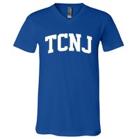 TCNJ Athletic Arch College University V-Neck T-Shirt