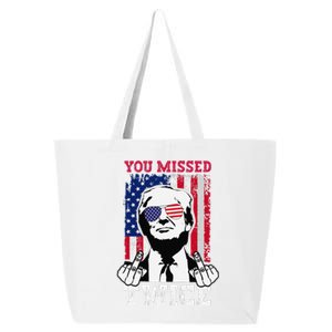 Trump Assassination Attempt Trump 2024 You Missed Twice Gift 25L Jumbo Tote