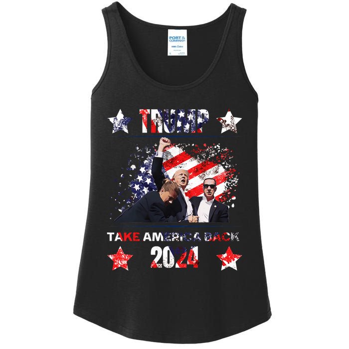 Trump Assassination Attempt 2024 Ladies Essential Tank