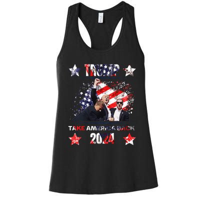 Trump Assassination Attempt 2024 Women's Racerback Tank