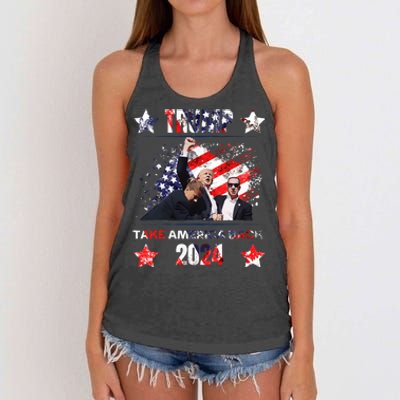 Trump Assassination Attempt 2024 Women's Knotted Racerback Tank