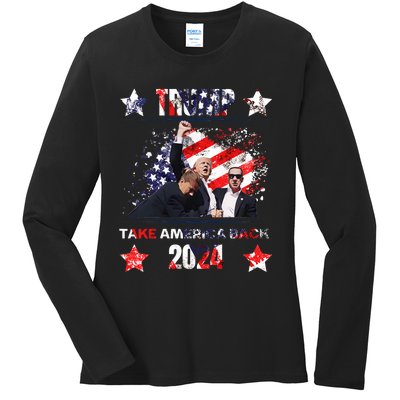 Trump Assassination Attempt 2024 Ladies Long Sleeve Shirt