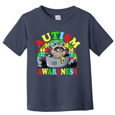 Toddler Autism Awareness Raccoon Rainbow Autistic Child Boy Toddler T-Shirt