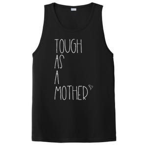 Tough As A Mother Funny Momma Loves Her Dos Strong Mom Great Gift PosiCharge Competitor Tank