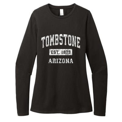 Tombstone Arizona Az Vintage Established Sports Design Womens CVC Long Sleeve Shirt