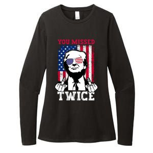 Trump Assassination Attempt Trump 2024 You Missed Twice Womens CVC Long Sleeve Shirt