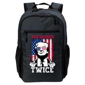 Trump Assassination Attempt Trump 2024 You Missed Twice Daily Commute Backpack