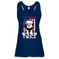 Trump Assassination Attempt Trump 2024 You Missed Twice Ladies Essential Flowy Tank