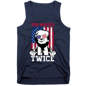 Trump Assassination Attempt Trump 2024 You Missed Twice Tank Top