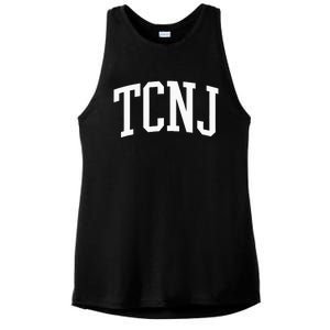 TCNJ Athletic Arch College University @ Alumni Ladies PosiCharge Tri-Blend Wicking Tank