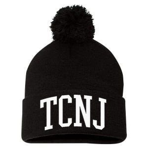 TCNJ Athletic Arch College University @ Alumni Pom Pom 12in Knit Beanie