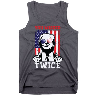 Trump Assassination Attempt Trump 2024 You Missed Twice Tank Top