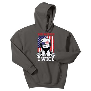 Trump Assassination Attempt Trump 2024 You Missed Twice Kids Hoodie