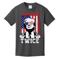 Trump Assassination Attempt Trump 2024 You Missed Twice Kids T-Shirt