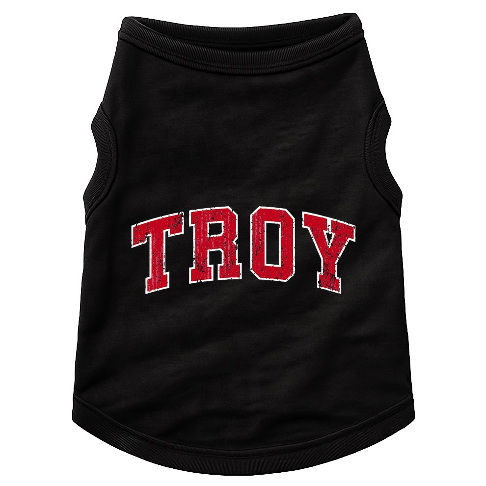 Troy Alabama Al Vintage Sports Design Red Design Doggie Tank