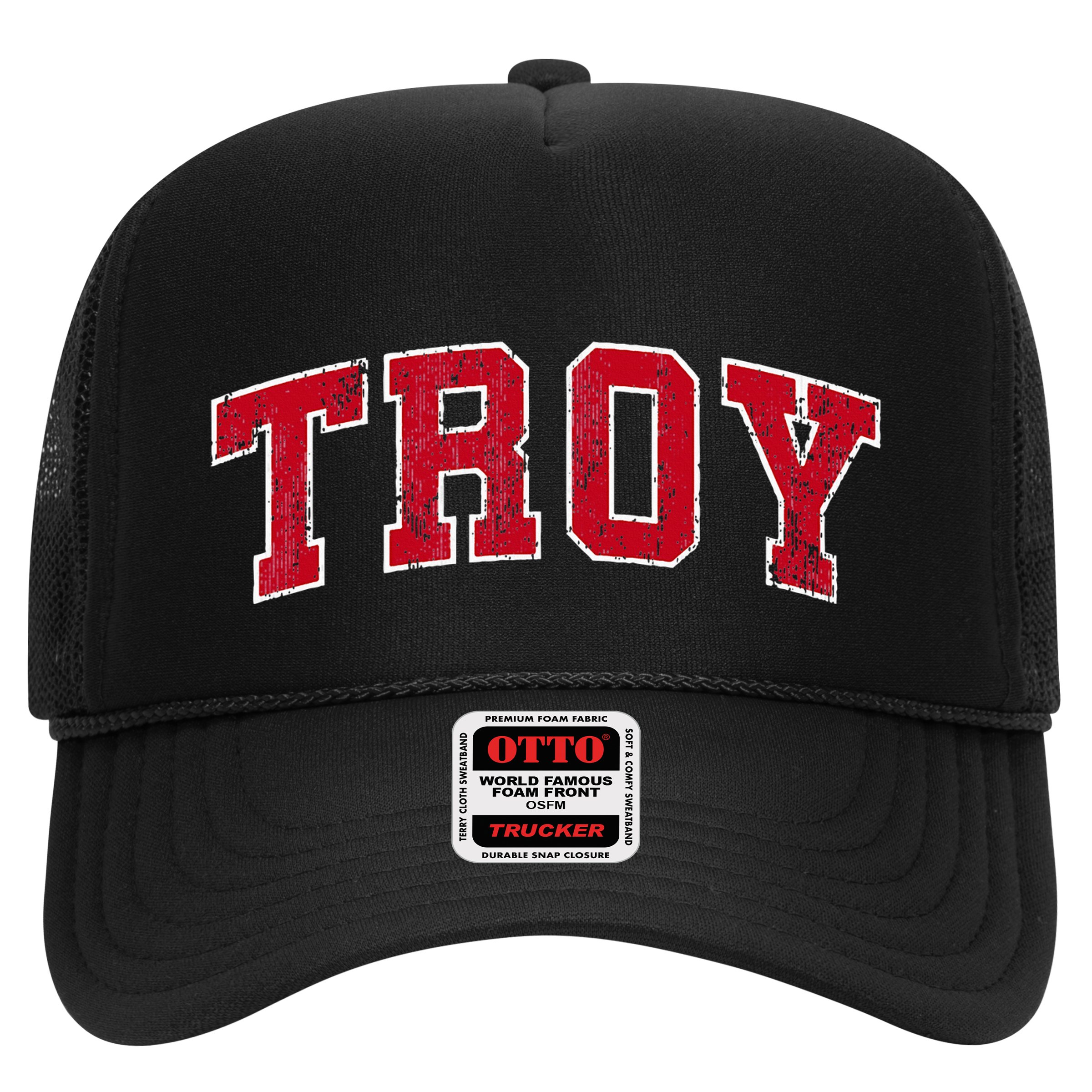 Troy Alabama Al Vintage Sports Design Red Design Hat