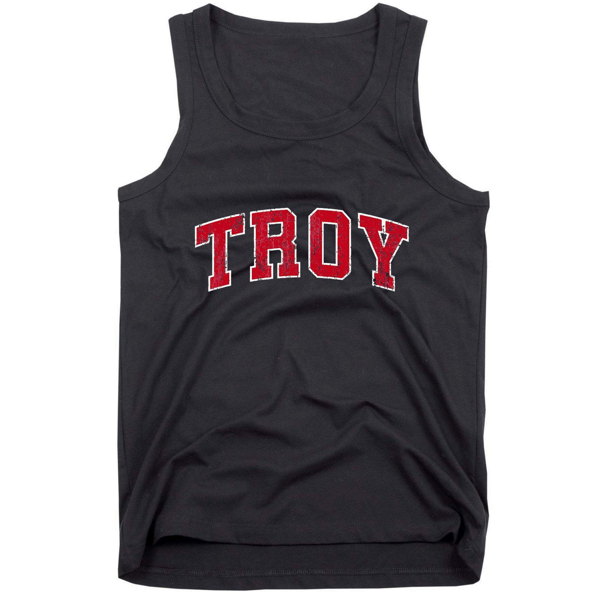 Troy Alabama Al Vintage Sports Design Red Design Tank Top