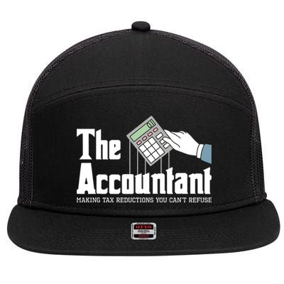 The Accountant Auditor Bookkeeper Bookkeeping Taxation 7 Panel Mesh Trucker Snapback Hat