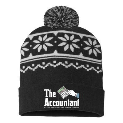 The Accountant Auditor Bookkeeper Bookkeeping Taxation USA-Made Snowflake Beanie