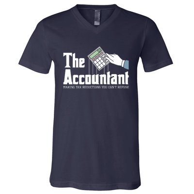 The Accountant Auditor Bookkeeper Bookkeeping Taxation V-Neck T-Shirt