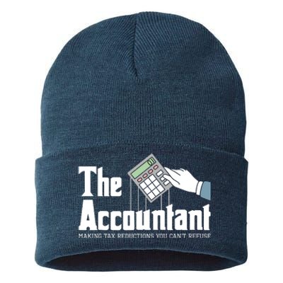 The Accountant Auditor Bookkeeper Bookkeeping Taxation Sustainable Knit Beanie