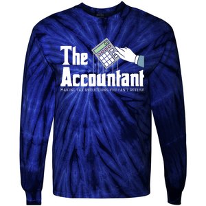 The Accountant Auditor Bookkeeper Bookkeeping Taxation Tie-Dye Long Sleeve Shirt