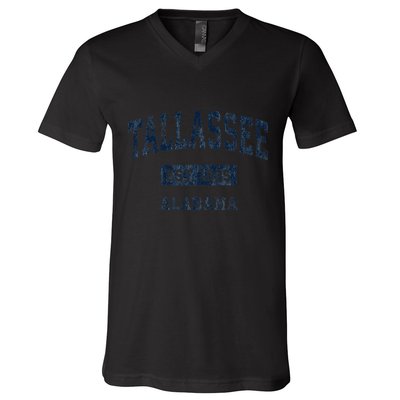 Tallassee Alabama Al Vintage Established V-Neck T-Shirt